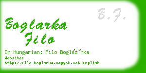 boglarka filo business card